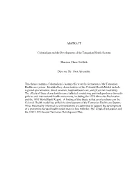 ABSTRACT Colonialism and the Development of the Tanzanian