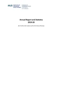 Annual Report and Statistics 2019-20
