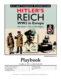 Playbook T a B L E O F C O N T E N T S
