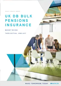 UK DB Bulk Pensions Insurance 3Rd Edition