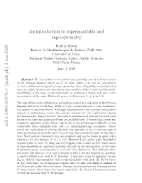 2 Jun 2020 an Introduction to Supermanifolds and Supersymmetry