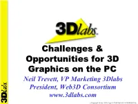 Challenges & Opportunities for 3D Graphics on the PC