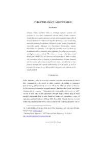 Public Diplomacy: a Justification