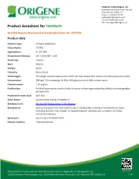 SLC2A6 Mouse Monoclonal Antibody [Clone ID: OTI7E3] Product Data