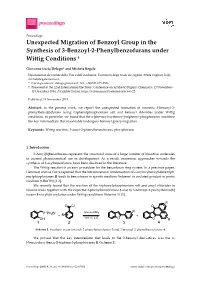Unexpected Migration of Benzoyl Group in the Synthesis of 3-Benzoyl-2-Phenylbenzofurans Under Wittig Conditions †
