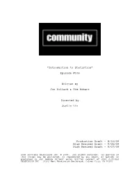 “Introduction to Statistics” Episode #106 Written by Jon