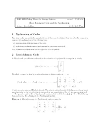 Reed-Solomon Code and Its Application 1 Equivalence