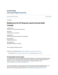 Building from the HIV Response Toward Universal Health Coverage