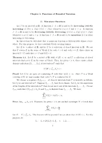 Chapter 2. Functions of Bounded Variation §1. Monotone Functions