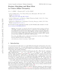 Feature Matching and Heat Flow in Centro-Affine Geometry