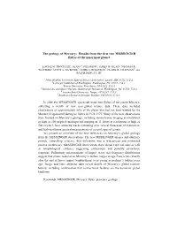 The Geology of Mercury: Results from the First Two MESSENGER Flybys of the Innermost Planet