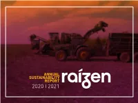 2020 I 2021 Annual Sustainability About This Message from Our Unique Metrics and Indicators 2 Report 2020 | 2021 Report the Ceo Model Results (Gri and Sasb)