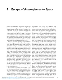 5 Escape of Atmospheres to Space