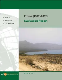Eritrea (1992–2012) PORTFOLIO Evaluation Report EVALUATION