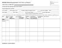 NH WIC Formula Assessment: Initial Follow-Up Request Nutritionist: ______