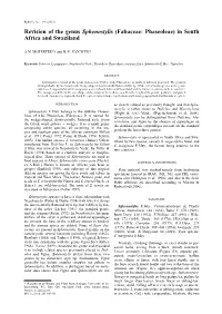 Revision of the Genus Sphenostylis (Fabaceae: Phaseoleae) in South Africa and Swaziland