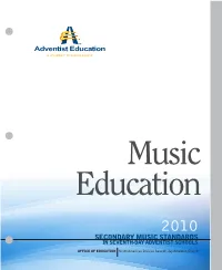 Secondary Music Standards in Seventh-Day Adventist Schools