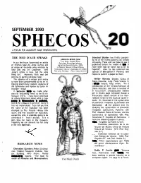 Sphecos: a Forum for Aculeate Wasp Researchers