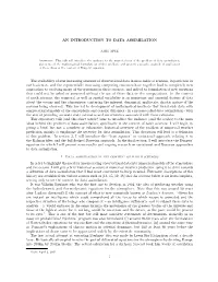 AN INTRODUCTION to DATA ASSIMILATION the Availability Of