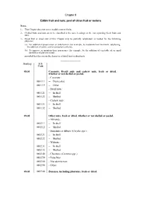 Chapter 8 Edible Fruit and Nuts; Peel of Citrus Fruit Or Melons