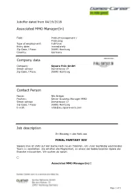 Company Data Contact Person Job Description