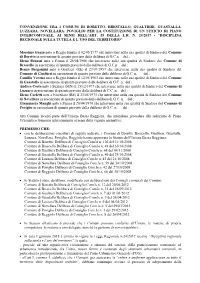Convenzione Tra I Comuni Di Boretto, Brescello