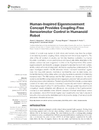 Human-Inspired Eigenmovement Concept Provides Coupling-Free Sensorimotor Control in Humanoid Robot
