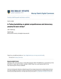 Is Turkey Backsliding on Global Competitiveness and Democracy Amid Its EU Bid in Limbo?