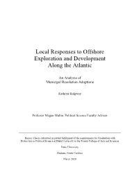 Local Responses to Offshore Exploration and Development Along the Atlantic