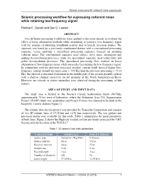 Seismic Processing Workflow for Supressing Coherent Noise While Retaining Low-Frequency Signal