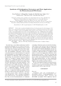 Synthesis of Polythiophene Derivatives and Their Application for Electrochemical DNA Sensor