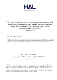 Towards a Common Hardware/Software Specification