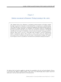 Chapter 2 Student Assessment in Romania: Putting Learning at The
