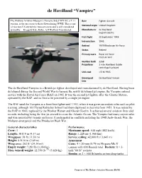 De Havilland “Vampire”
