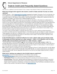 FS-14 Trade-In Credit Limit Frequently Asked Questions