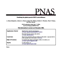 Predicting the Global Spread of H5N1 Avian Influenza