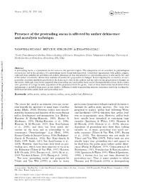 Presence of the Protruding Oncus Is Affected by Anther Dehiscence and Acetolysis Technique