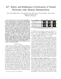Safety and Robustness Certification of Neural Networks with Abstract