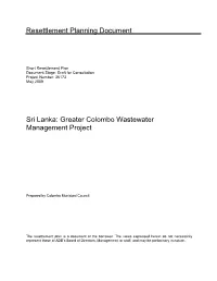 Sri Lanka: Greater Colombo Wastewater Management Project
