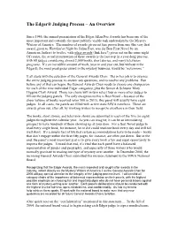 The Edgar® Judging Process – an Overview