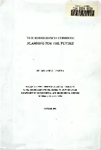 The Rondeboschcommon:Planning for the Future