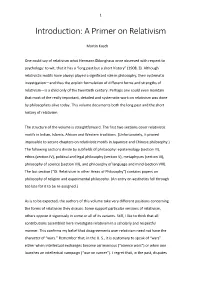 A Primer on Relativism
