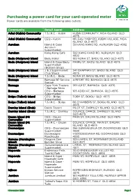 Card Operated Meter Information