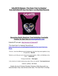 GALANTIS Release “The Heart That I'm Hearing” from Self-Titled EP Due