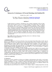 Interactive Evolutionary 3D Fractal Modeling with Modified IFS