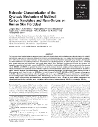 Molecular Characterization of the Cytotoxic Mechanism of Multiwall