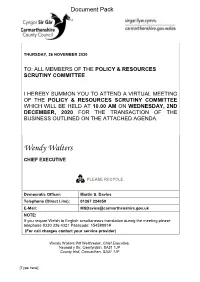 (Public Pack)Agenda Document for Policy & Resources Scrutiny