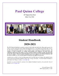 Student Handbook