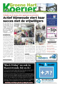 Actief Rijnwoude Viert Haar Succes Met De Vrijwilligers