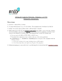 Advanced Computer Networks - Semester 1 of 5781 Summative Assignment